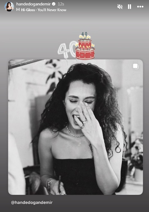 Hande Doğandemir'in 40 yaş neşesi