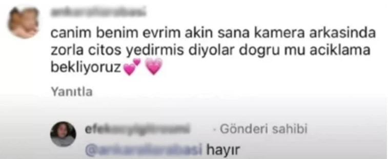 'Çitos Efe'de Evrim Akın tartışmalarına dahil oldu