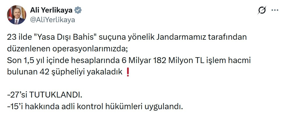 23 ilde 'yasa dışı bahis' operasyonları: 27 tutuklama
