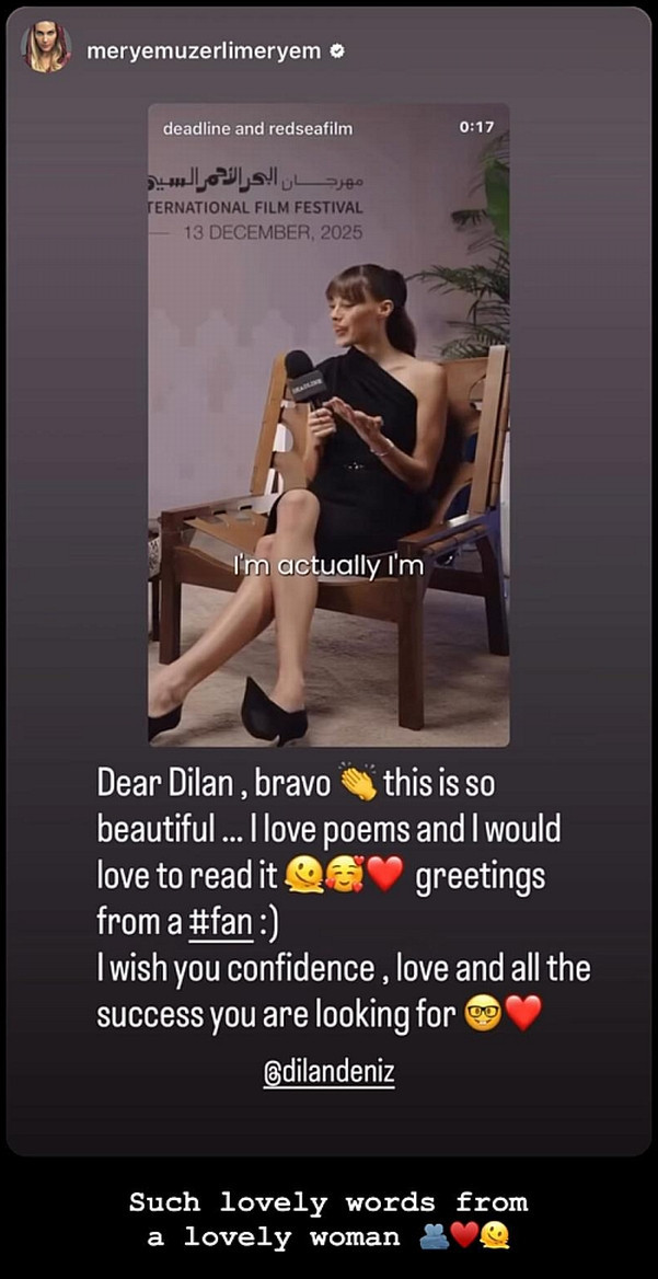 Meryem Uzerli'den Dilan Çiçek Deniz'e tam destek