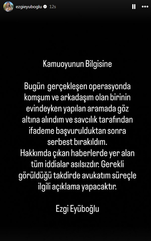 Serbest bırakılan Ezgi Eyüboğlu'ndan ilk açıklama