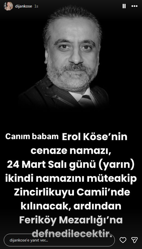 Erol K&ouml;se'nin cenaze programı belli oldu