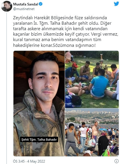 mustafa sandaldan  sert siginmaci tepkisi sacitaslancom